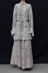 Mutedance 24 Autumn and Winter Flower Dye Button Dress MD-MD24FW96-celadon